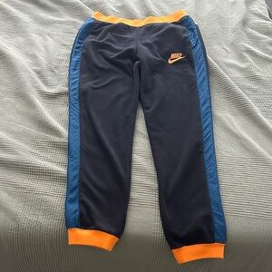 Nike Black, Blue and Orange Track Pants